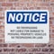 Signmission No Trespassing Not Liable For Damage To OSHA Notice Sign, Plastic, 14in W x 10in L, 2PK OS-2PACK-NS-P-1014-L-14946 - alternate 8